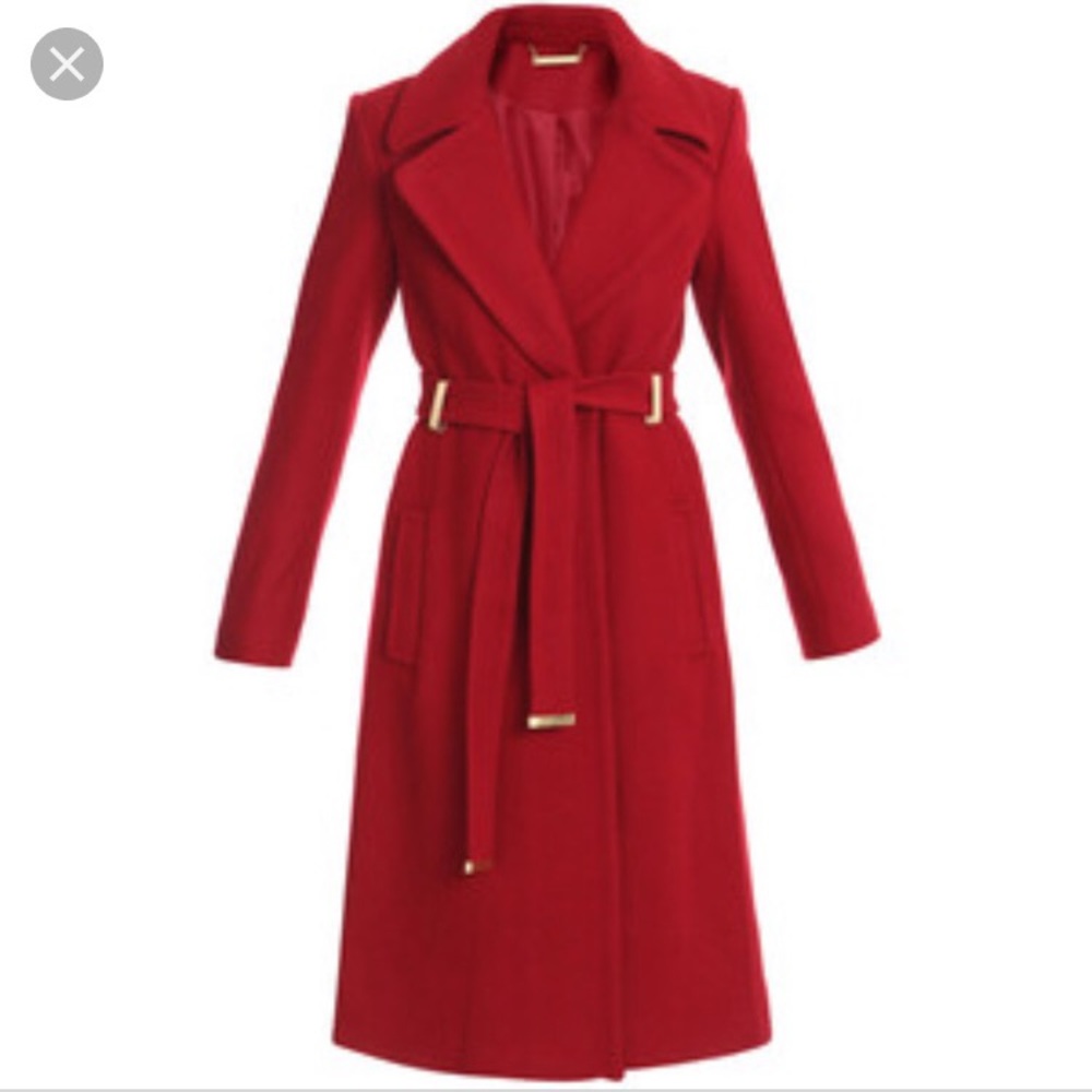 DVF Mikhalia Coat in red